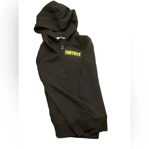NWT boys M (8) Fortnite zip up hoodie by Epic Games with supply drop on back - Picture 2 of 4